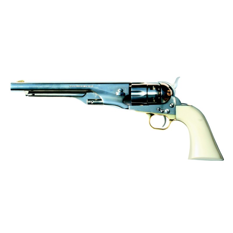 Revolver Pietta Modèle 1860 Army Acier Blanc calibre 44